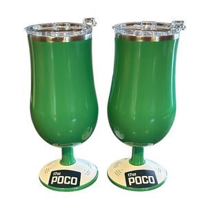 NEW Poco 17 oz. Green Insulated Tumblers - Set of 2